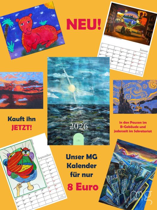 Kalenderverkauf auf dem Wochenmarkt